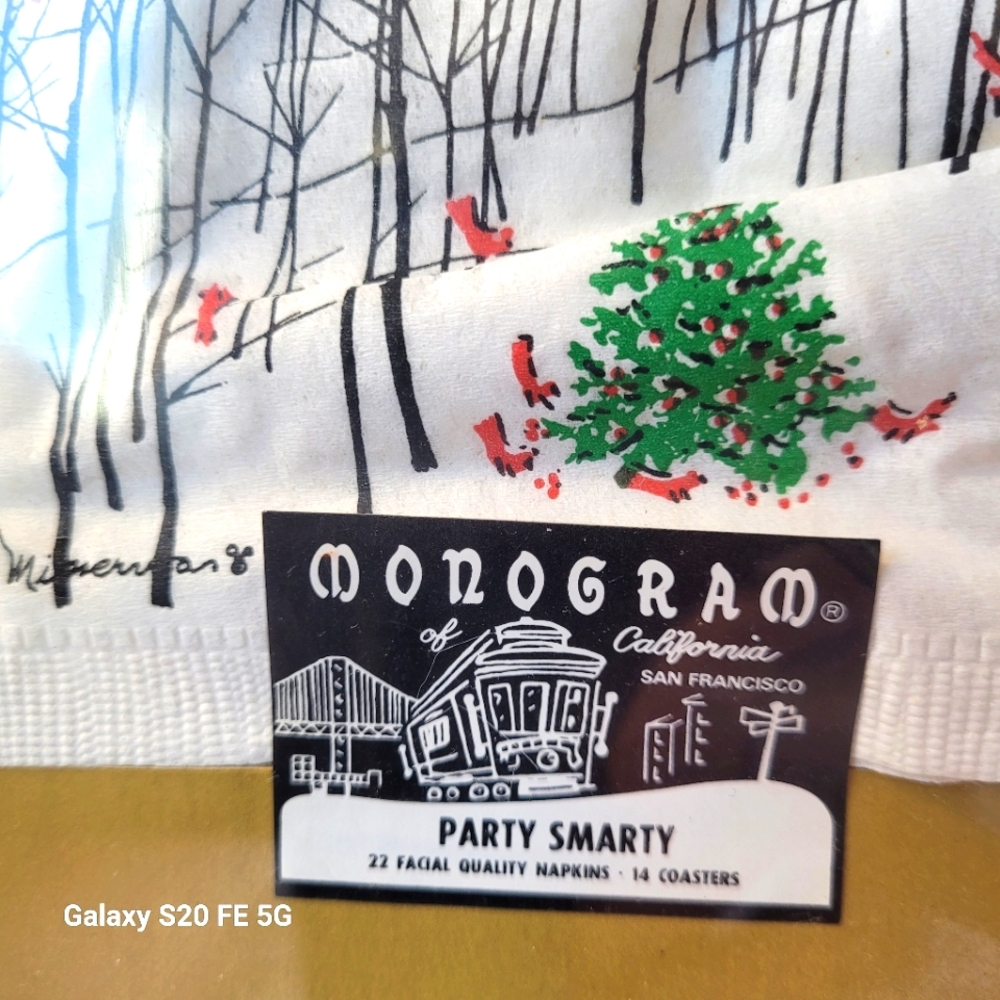 Vintage Monogram of San Francisco California Smarty Party set